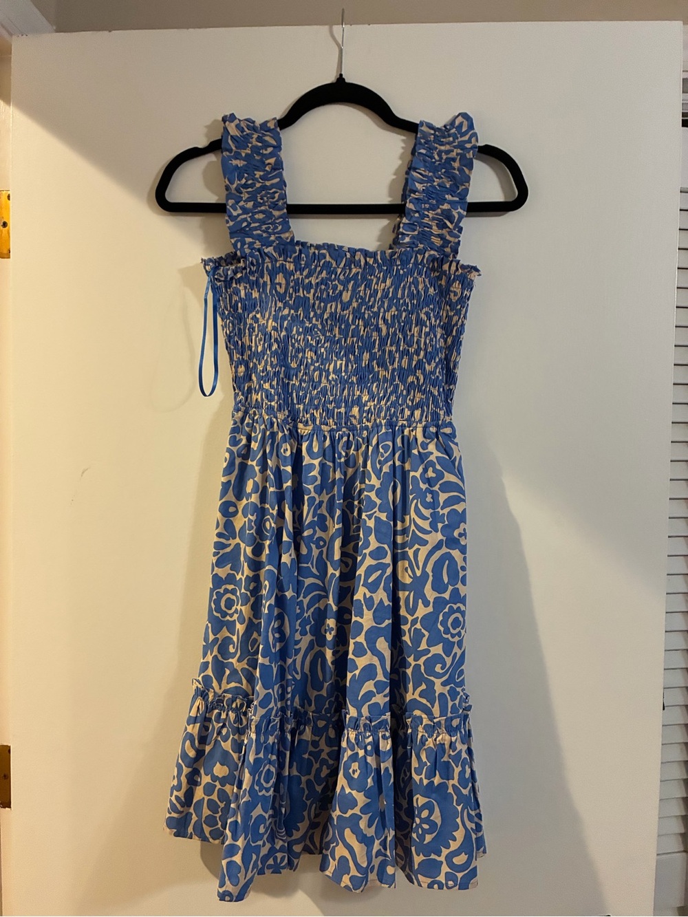 Pinch Blue and White Floral Smocked Sundress